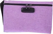 SOESFOUFU Lockable Document Storage Bag Sliding Door Lock Carbon Lining Secure Money Bag for Travel Office and Parties