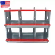 Chicken Nesting Boxes 6 Compartment Metal Poultry Nest Box Large Vented Holes