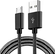 Micro USB Cable Android Charger PS4 Charger Cable, Tunghey High Speed 2.0 USB A Male to Micro USB Nylon Braided Cord for Android Phone (1M)