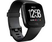 Fitbit Versa Fitness HR Smart Watch - Black/Black Aluminium