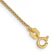14K Yellow Gold 7 Inch 1.05mm Spiga With Spring Ring Clasp Bracelet