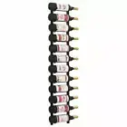 Wall Mounted Wine Rack for 12 Bottles Black Iron vidaXL