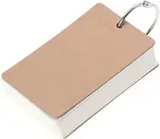 STOBOK 300 Blank Study Cards Note Pads Kraft Paper Binder Ring Flash Cards for Studying Bookmark Blank Flash Cards Stock Blank Notepad DIY Greeting Card Student White Memorandum Self Made