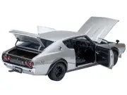 2000 Nissan Skyline 2000GT-R KPGC110 RHD Silver Metallic 1/18 Model Car Autoart