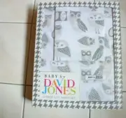David Jones Brand Baby Cot Sheet Set Owls