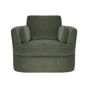 [James Lane] Lax Muse Forest Tea Green Swivel Chair