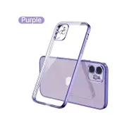 Iphone TPU Clear Case 7/8 Plus Soft Case Purple ShockProof Cover