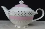 GRACE TEAWARE Pin Dots Pink Teapot NEW