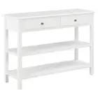 Sideboard With 2 Drawers And Shelves Home Decor Furniture Side Cabinet White MDF