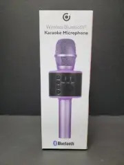 Wireless Bluetooth Karaoke Microphone w Built-in Speakers Core Innovations Lilac