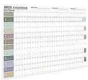 2025 Wall Planner Wall Calendar Annual Calendar - 29x20 Inches Large Yearly Planner, Poster Task Organizer, 12 Month Undated Blank Planner, for Home and Offices