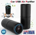 USB Car Air Purifier HEPA Ionizer Portable Mini Car Room Air Cleaner Freshener