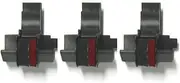 (3 Pack) Calculator Ink Roller Fits Sharp EL-1801V EL-1750V EL-1611V Casio HR-170RC HR-200RC HR-300RC Canon P23-DHV-3 and More Black/Red IR-40T CP-13 EA-772R Compatible/Replacement by COMPUMATIC