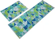 Cabilock 2Pcs Skid Morocco Floor Mat Nordic Style Entryway Doormat for Home Kitchen Living Bedroom Combination