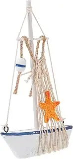 GETAJGHSD Sailboat Model Tabletop Decor Nautical Home Decoration for Living Bedroom and Office Creative Mediterranean Style Craft Ornament Safe Design