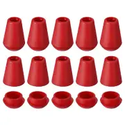 16Pcs Plastic Cord Lock Bell End Stopper Cord End Lock Rope Fastener, Red