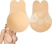 [JIEYUCHU] Adhesive Bra, Adhesive Bra Push Up, Strapless Invisible Bra, Reusable, Backless Bra for Backless Evening Dresses, Prom Dresses, Wedding Dresses, Vest, Naked, Large-X-Large