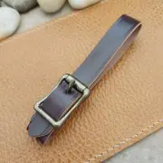 Shell Cordovan Leather Vintage Pocket Watch Fob Strap & Premium Solid Buckle