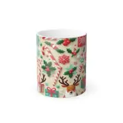Christmas Gift Ceramic Color Morphing Mug 11oz Xmas Drinkware, Festive