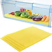 XANADU Fridge Drawer Liners 12" x 15" Refrigerator Liners for Drawers - 4 Pack Fridge Mats for Fruit & Veggie