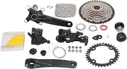 XIASABA 9 Speed Freewheel Variable Speed Flywheel Crank Front Rear Derailleur Chain Tail Hook Set 11 to 46T Teeth Disc 32T for Bike