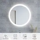 Mirror LED Round Lighted Touch Switch Wall Mounted Bathroom 840x840mm