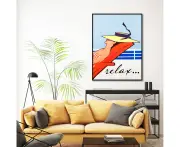 Wall Art – Relax Tea – Canvas Prints-Poster Prints (Canvas Framed - White - Ready to Hang)