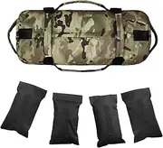 Unfilled Sandbag Weighted Sand Bag Wear Resistant Portable Canvas Practice with Handles for Running Body Building Workout Gym