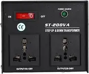Power Transformer, AC110V AC220V Easy To Install Less Interference High Efficiency Voltage Converter for Industrial Use (AU Plug)
