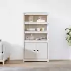 Highboard White 80x35x154 cm Solid Wood Pine vidaXL