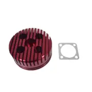 Red CNC Round Cylinder Head For Racing 66cc 80cc Engine Motorized Bicycle
