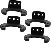 NULYLU 4pcs Microphone Wall Rack Set Angle Mic Stand Mount for Easy Installation Space Saving Home Organization Rubberized Hooks for Secure Mic Storage