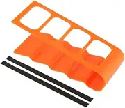 REMOTE CONTROL HOLDER ORGANIZER STORAGE RACK FOR TV DVD VCR PHONE 4 SLOTS LIGHTWEIGHT PORTABLE [HOME LIVING ROOM] (Orange)