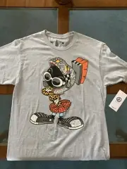 Looney Tunes Neff Gray Short Sleeve Marvin Martian T-Shirt Medium