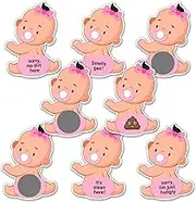 Baby Shower Games, Scratch Off Game, Silly Activity for Ice Breakers, Door Prizes, Baby Shower Activity and Idea, Fun and Easy to Play, 38 Cards