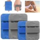 Blue Grey Sand Removal Bag Coral Velvet Scrubby Towel Outdoor Beach