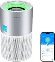 Smart Air Purifier for Homes and Large Rooms with Detachable Pre-Filter, Air Qua
