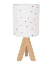 Oslo Table Lamp with Heart Detail on White Shade
