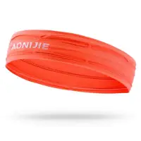 在飛比找momo購物網優惠-【AONIJIE】奧尼捷 運動止汗頭巾 亮橘色 兩入
