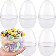 4.68 Inch Clear Easter Eggs Bulk, Plastic Easter Eggs Fillable Easter Eggs Hunt or Baskets Egg for DIY Empty Dec