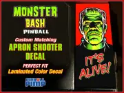 Williams MONSTER BASH Pinball - FRANKIE - Custom Apron Shooter DECAL MOD!