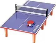 Small Ping Pong Table Set, Compact Ping Pong Table, Foldable Ping Pong Table, Weatherproof Stable Table Tennis Tables, Multi Games Table, Easy to Use, Portable for Kids Adults Game Rooms