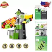 Slow Masticating Juicer with Dual Feed Chute - 92% Juice Yield, Quiet Motor