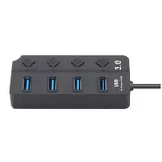 4/7 Port Usb 3.0 Hub 5Gbps High Speed On/Off Switches Ac Power Adapter For Pc 4-Port