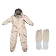 Bee Suit Ventilated Keeping Gloves Heavy Duty Leather Beekeeping Large Suit