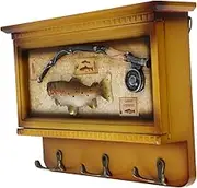 1Pc Retro Wall Mounted Storage Rack Pastoral Style Key Holder Organizer for Home Decor for Entryway Keys Items Storage