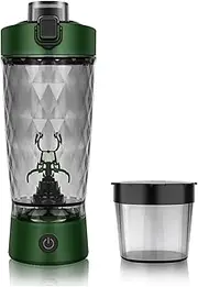 One-Touch Shaker – Smooth Protein Mix Anywhere, 22 Oz Portable Electric Shaker with Storage Function, Usb Charging Protein Powder Mixing Cup, Suitable for Travel and Sports (Green)