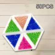 50x Bead Sorting Trays Small Triangle Sorting Trays for Nail Art Rhinestones