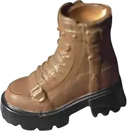 Yunhgft 1:12 Scale Work Boots for Action Figures, Female Figure Costume Footwear , Khaki