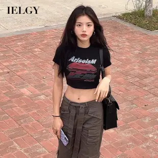 IELGY 百搭簡約單肩圓領T恤女